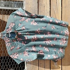 Madewell Mockneck Top in Butterfly Garden - medium